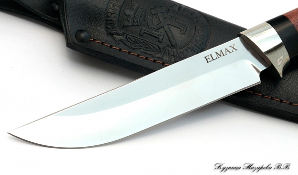 Нож Овод ELMAX мельхиор наборная черный граб бубинга