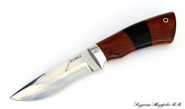 Нож Кречет ELMAX мельхиор наборная бубинга черный граб