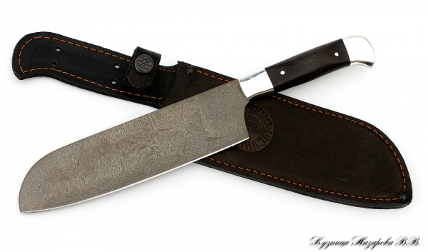 Кухонный нож Шеф-Повар №5 Х12МФ черный граб-дюраль