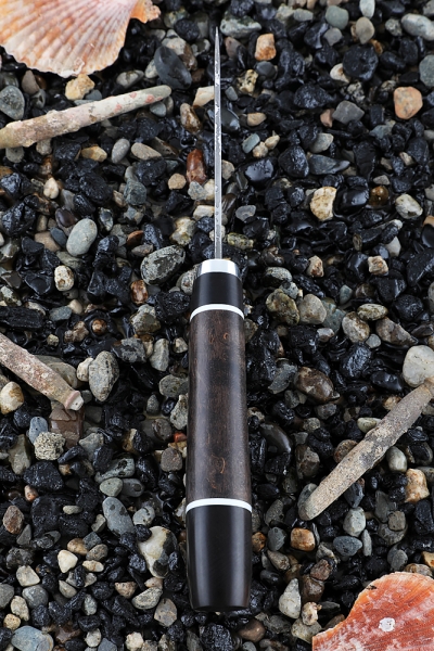 Нож Лавр D2 стабилизированная карельская береза коричневая черный граб (Coutellia)
