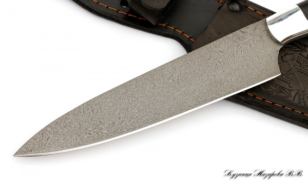 Нож Шеф-Повар малый х12мф черный граб дюраль
