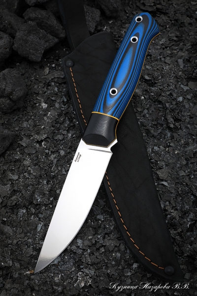 Нож №15 Х12МФ ЦМ микарта синяя + черная