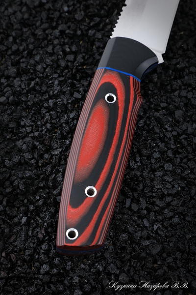 Нож №18 Х12МФ ЦМ микарта красная + черная