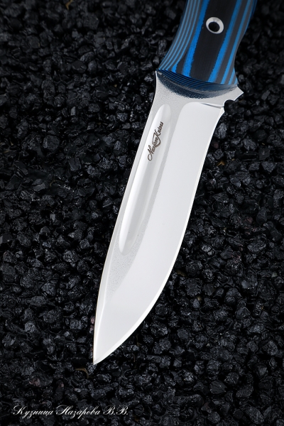 Нож №8 Х12МФ ЦМ микарта синяя