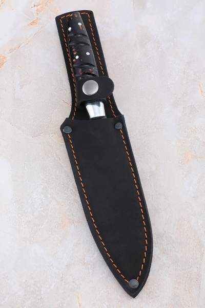 Нож Шеф № 3  сталь Х12МФ рукоять акрил коричневый (NEW)