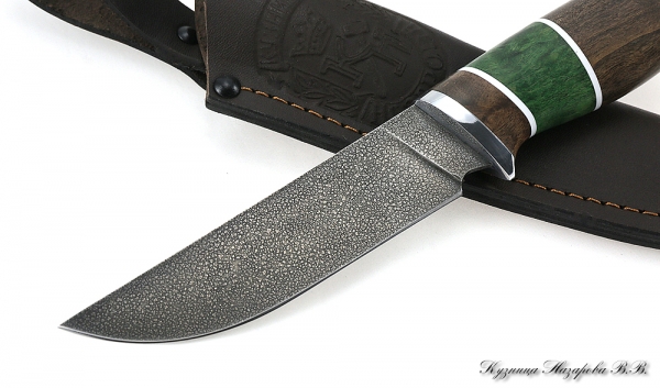 Нож Штык ХВ-5 стабилизированная карельская береза (коричневая+зеленая)