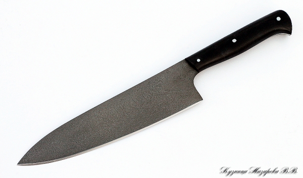 Кухонный нож Шеф-Повар №4 х12мф черный граб