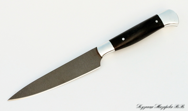 Кухонный нож Шеф-Повар№8 Х12МФ черный граб-дюраль