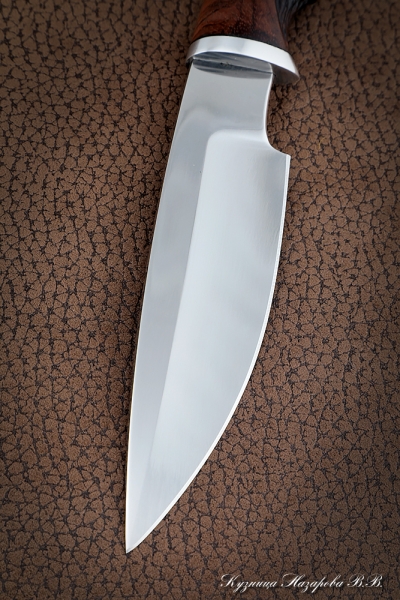 Skinning knife 95h18 bubinga carved