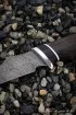 Нож Рыбак 2 дамаск черный граб венге с крючком