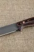 Нож Охотник-2 цельнометаллический сталь х12мф, рукоять микарта красная