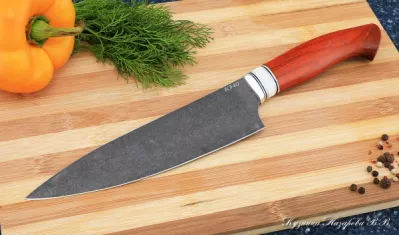 Кухонный нож Шеф № 12 сталь К340 рукоять падук акрил