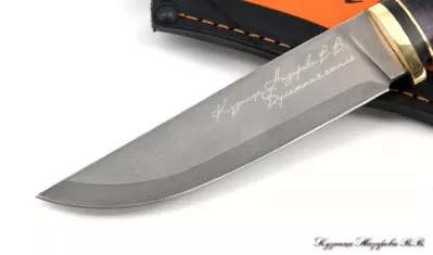 Нож Барс сталь булат рукоять карельская береза (фиолетовая)