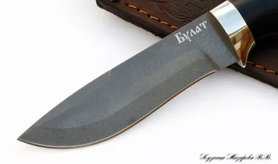 Нож Кречет булат мельхиор черный граб