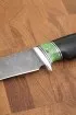 Нож Касатка большая филейный дамаск рукоять акрил зеленый черный граб