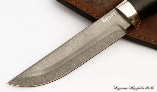 Нож Овод 2 булат мельхиор черный граб