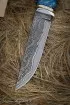 Нож Барс дамаск ламинированный карельская береза синяя