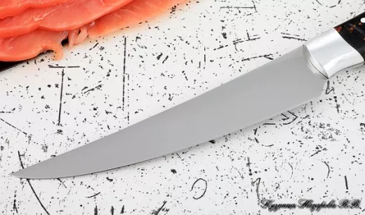 Нож Шеф № 5 сталь 95Х18 рукоять акрил коричневый
