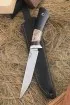 Нож Игла Sandvik рукоять черный граб карельская береза коричневая