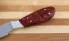 Кухонный нож Шеф № 1 сталь 95Х18 рукоять акрил красный