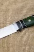 Нож Засапожный Elmax - сатин рукоять карбон карельская береза зеленая черный граб
