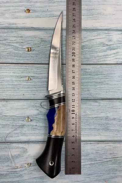 Нож Рыбак 95Х18 — наборная рукоять: карельская береза, черный граб