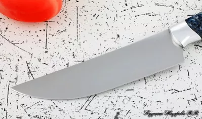 Нож Шеф № 8 сталь 95Х18 рукоять акрил синий