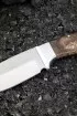 Нож Морпех S390 цельнометаллический карельская береза коричневая