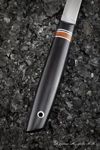 Нож Сойка Х12МФ рукоять G10 черная, железное дерево, черный граб