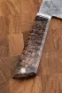 Сербский нож малый сталь кованая 95х18 карельская береза коричневая, мельхиор