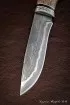 Нож Варан дамаск ламинированный карельская береза коричневая мельхиор