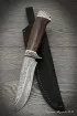 Нож Варан дамаск камень мельхиор венге (надпись)