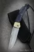Нож складной Таежный сталь Elmax накладки стабилизированная карельская береза (фиолетовая)
