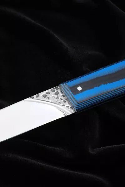 Нож №41 D2 цельнометаллический рукоять G10 черносиняя