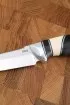 Нож Щука Elmax рукоять акрил белый и черный граб 