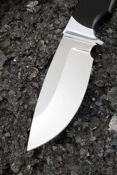 Нож Морпех S390 рукоять черный граб