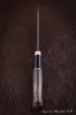 Нож Путник дамаск ламинированный рукоять карельская береза резная черный граб (Sicac)