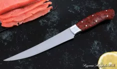 Нож Шеф № 6 сталь 95Х18 рукоять акрил красный