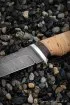 Нож Рыбак дамаск береста с крючком