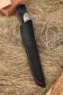 Нож Сойка Elmax рукоять G10 черная, рог лося, карельская береза коричневая