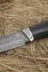 Нож Штык дамаск камень рукоять мельхиор и черный граб