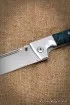 Нож складной Пчак сталь M390 накладки карельская береза синяя