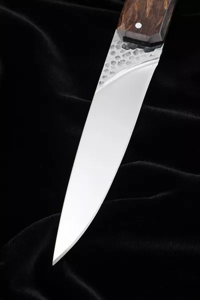 Нож №40 D2 цельнометаллический рукоять карельская береза коричневая