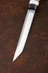 Нож Сойка 95Х18 рукоять G10 черная, рог лося, карельская береза коричневая