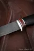 Нож Касатка большая филейный х12мф черный граб акрил красный