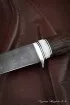 Нож Касатка средняя филейный дамаск венге акрил белый