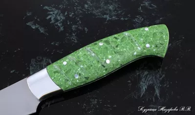 Нож Шеф № 6 сталь 95Х18 рукоять акрил зеленый
