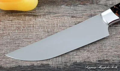 Нож Шеф № 8 сталь 95Х18 рукоять акрил коричневый