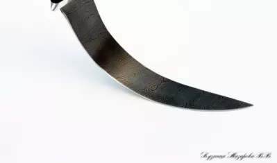 Нож Касатка средняя филейный дамаск черный граб
