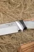 Нож Странник Sandvik рукоять черный граб карельская береза акрил белый